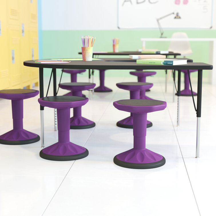 Purple Adjustable Height Kids Active Learning Stool
