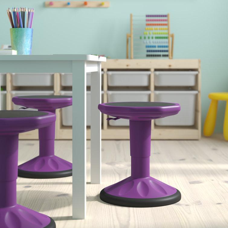 Purple Adjustable Height Kids Active Learning Stool