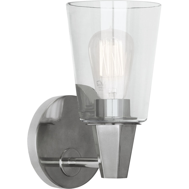 Wheatley 9.5" Polished Chrome Direct Wired Dimmable Sconce