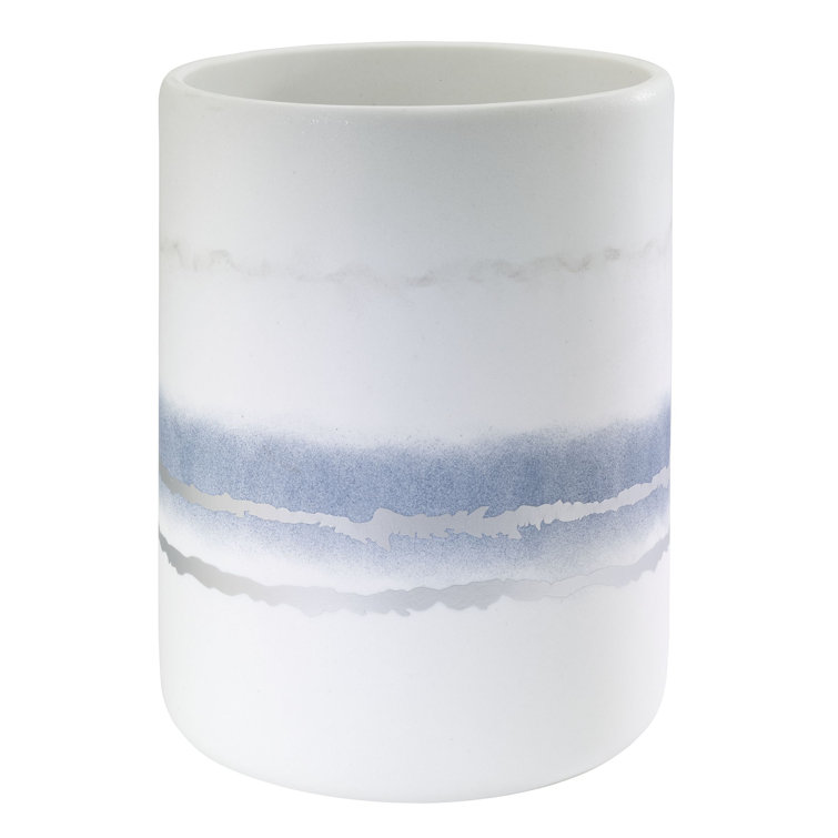 Gray and Silver Abstract Plastic Wastebasket