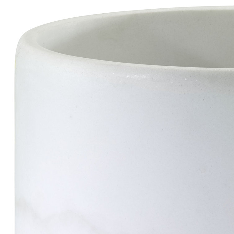 Gray and Silver Abstract Plastic Wastebasket