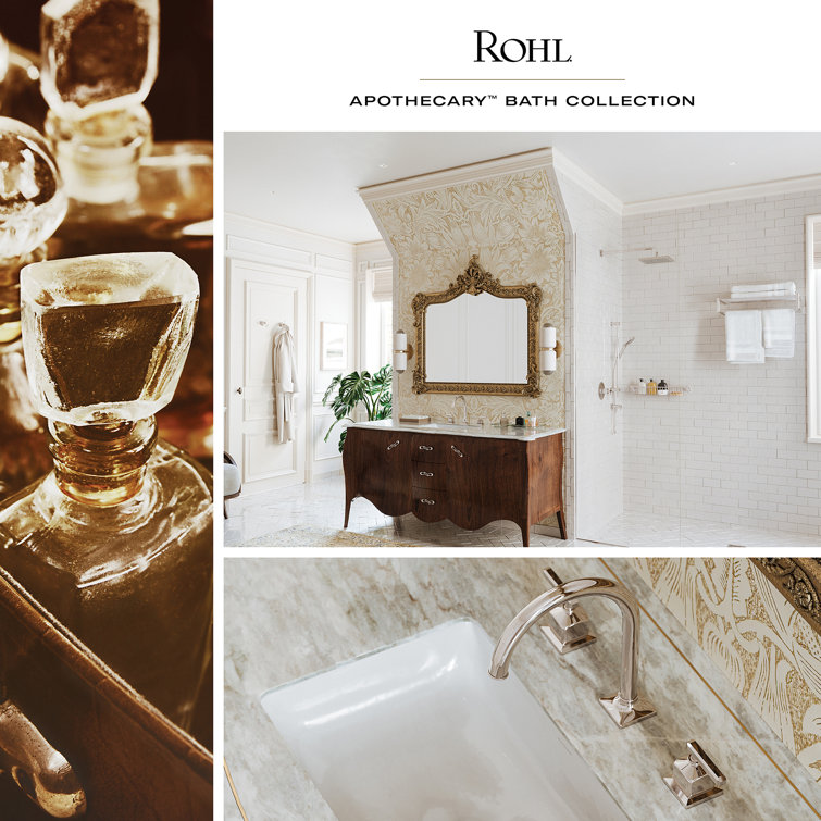 Elegant Transitional Polished Nickel 16" Widespread Bathroom Faucet