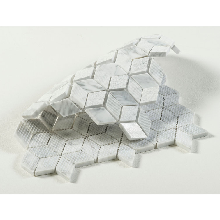 Heather Gray Marble Mosaic Bathroom and Outdoor Tile