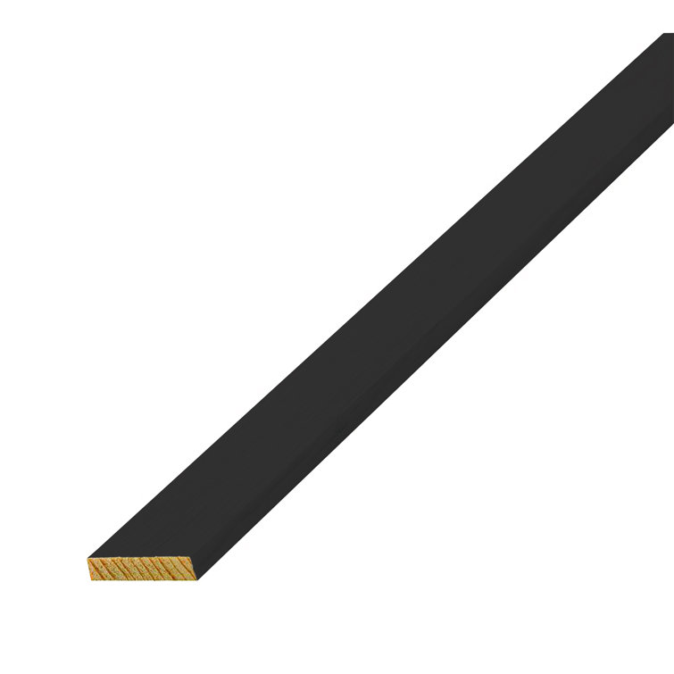 Distressed Black Solid Wood Wall Paneling 47.5"