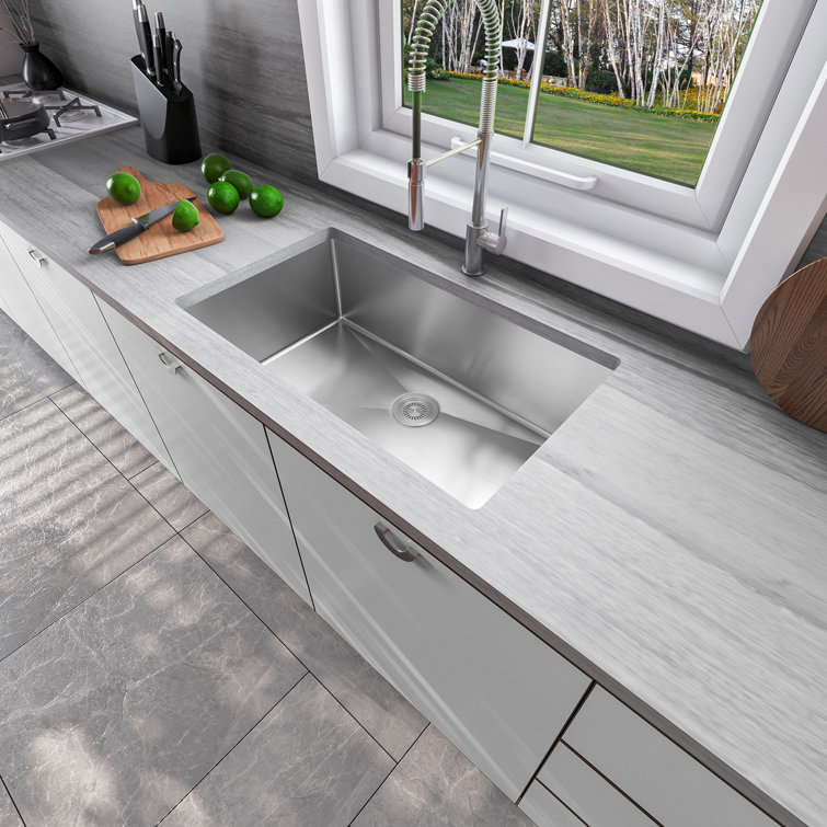 Sinber 32" Stainless Steel Single Bowl Undermount Kitchen Sink