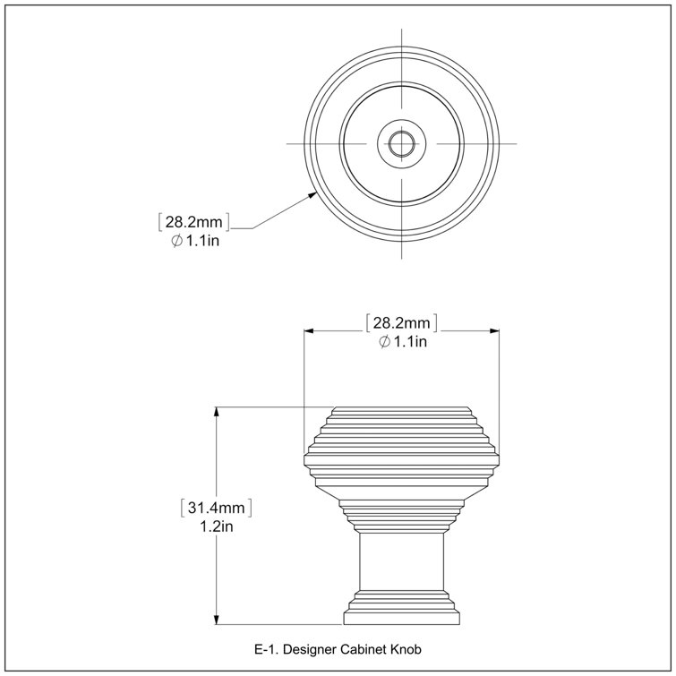 Polished Brass Round Cabinet Knob with Mounting Hardware