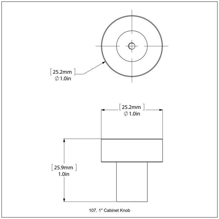 Polished Nickel Round Cabinet Knob with Mounting Hardware