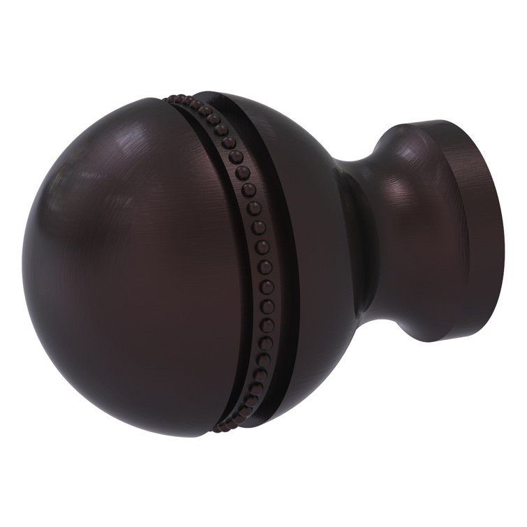 Antique Bronze Round Cabinet Knob with Beaded Detail