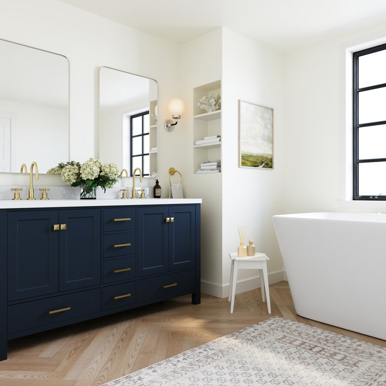 Cambridge Midnight Blue Double Vanity with Quartz Top