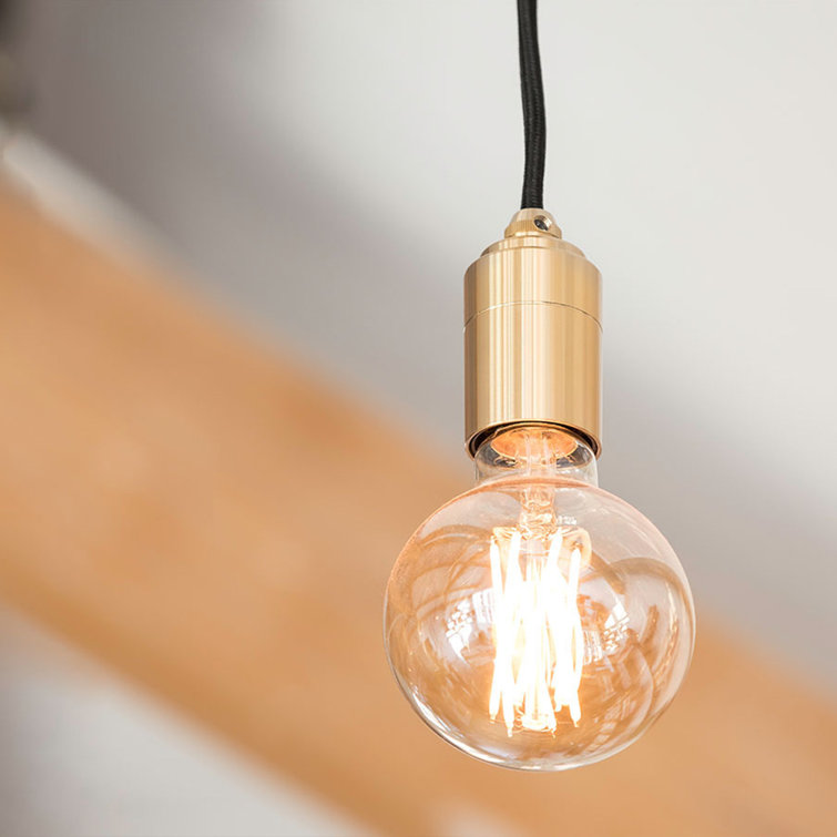 Brass and Aluminum Adjustable Single Pendant Light