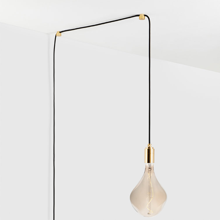Voronoi II Brass Single Pendant with Organic LED Bulb - 11" Height