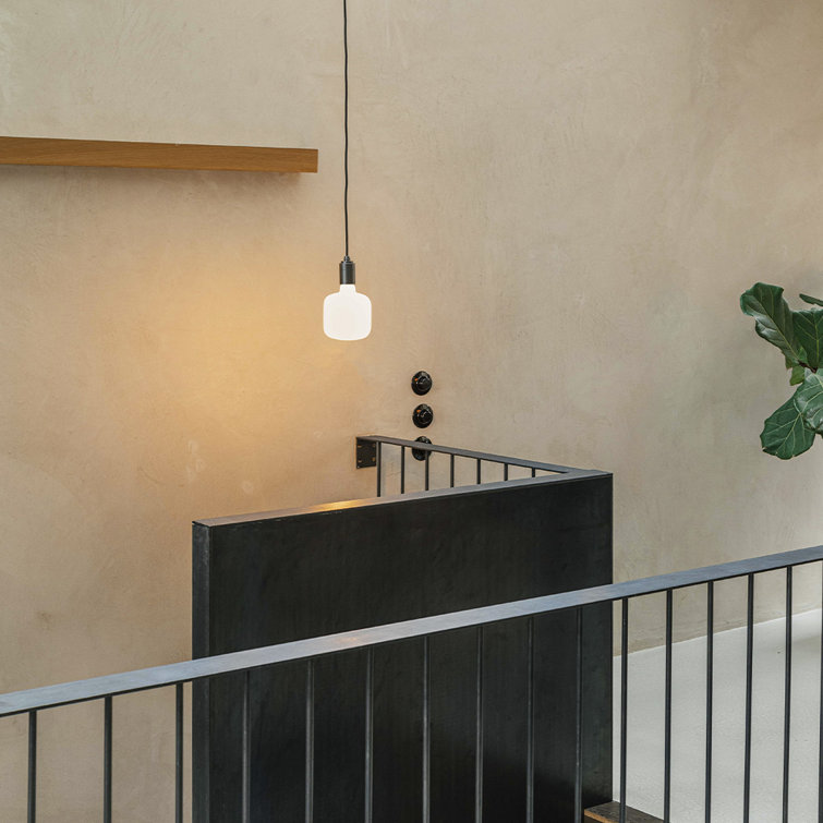 Oblo Mini Graphite Pendant Light with Soft White LED Bulb