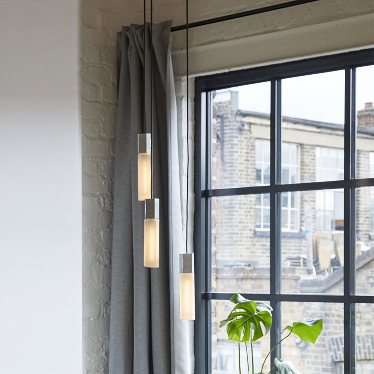 Mini Stainless Steel and Glass Indoor/Outdoor Pendant Light