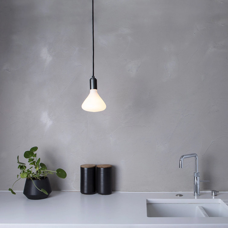 Noma Mini White Glass Contemporary Pendant Light, 5.5" Wide