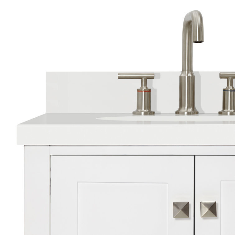 Cambridge 61'' White Double Vanity with Quartz Top
