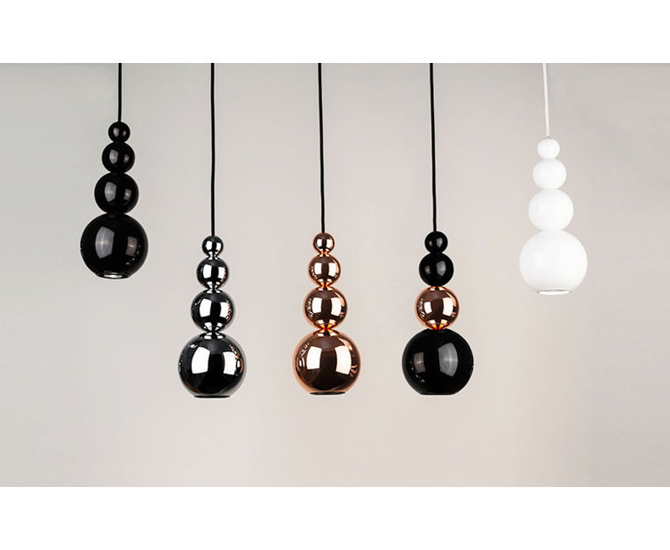 Mini Bubble Globe Chrome Spotlight Pendant