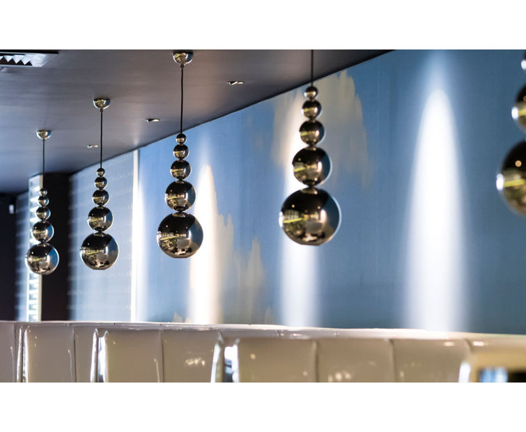 Mini Bubble Globe Chrome Spotlight Pendant