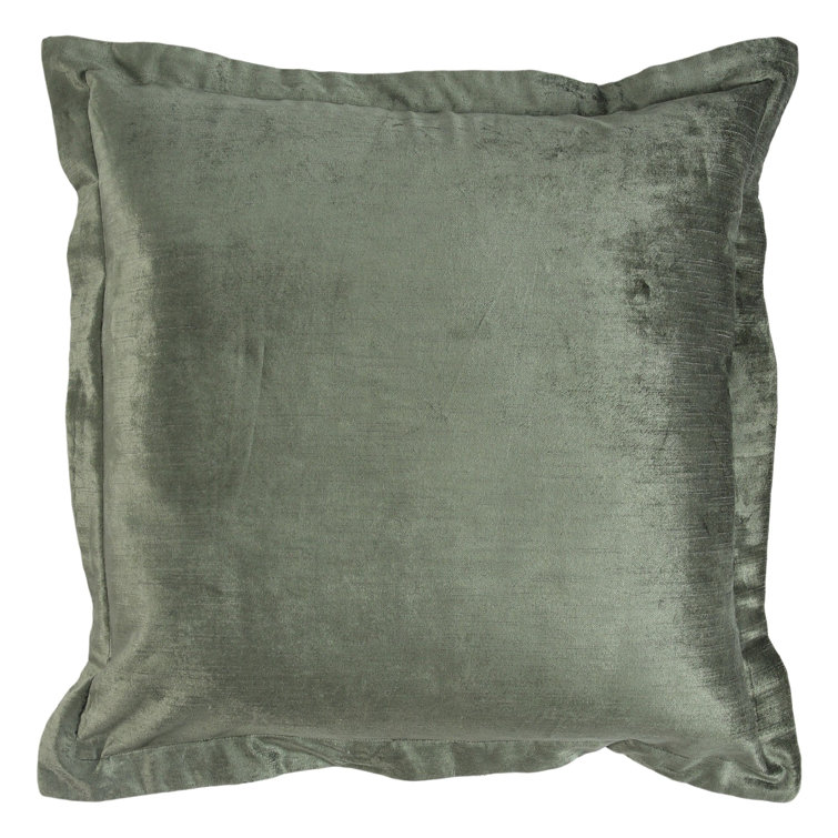 Myrtle Green Velvet 22-inch Square Throw Pillow