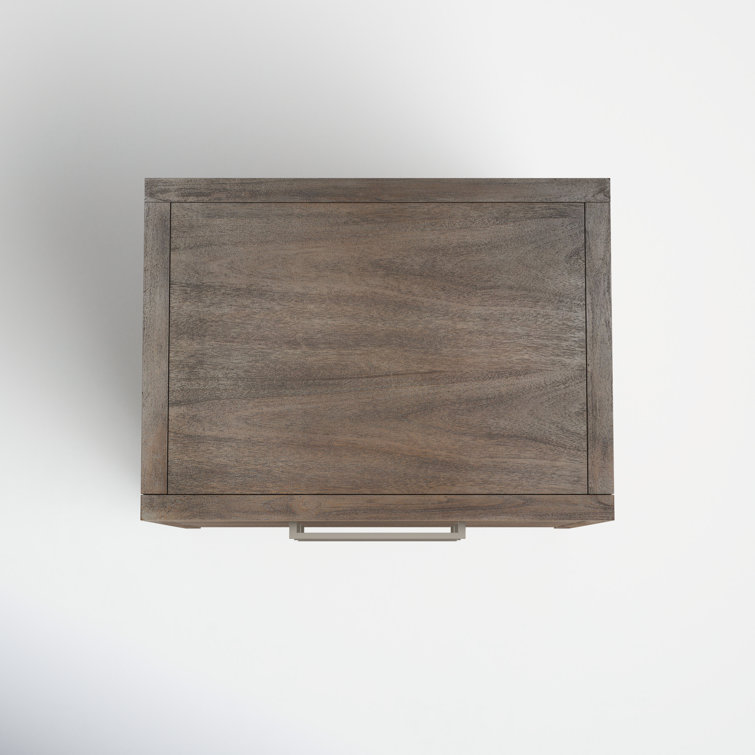 Ariella Light Brown Mahogany 3-Drawer Nightstand