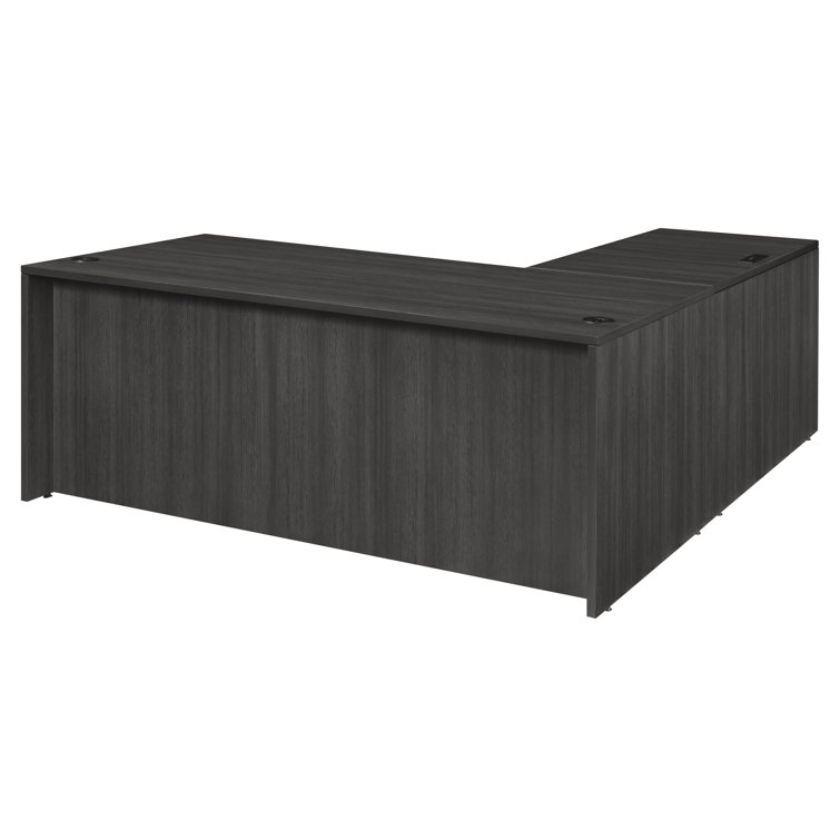 Ash Grey Executive Corner Desk with Filing Cabinet