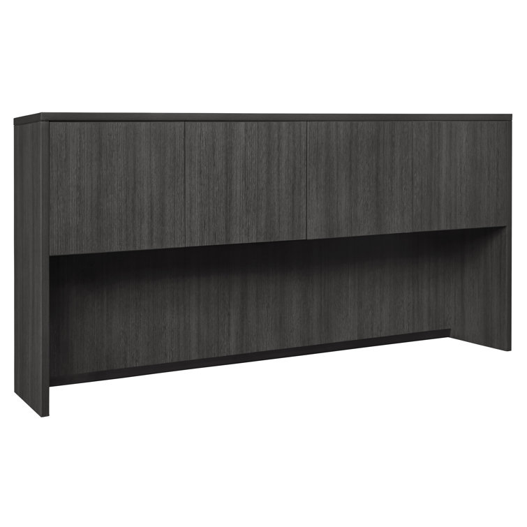 Ash Grey Laminate 4-Door 71-Inch Office Hutch