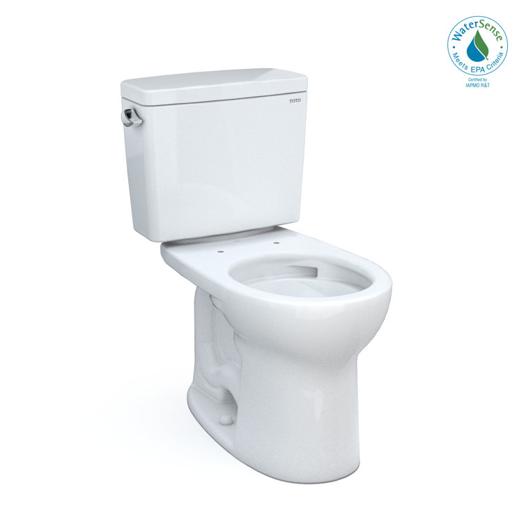 Cotton White Round Two-Piece High Efficiency Toilet