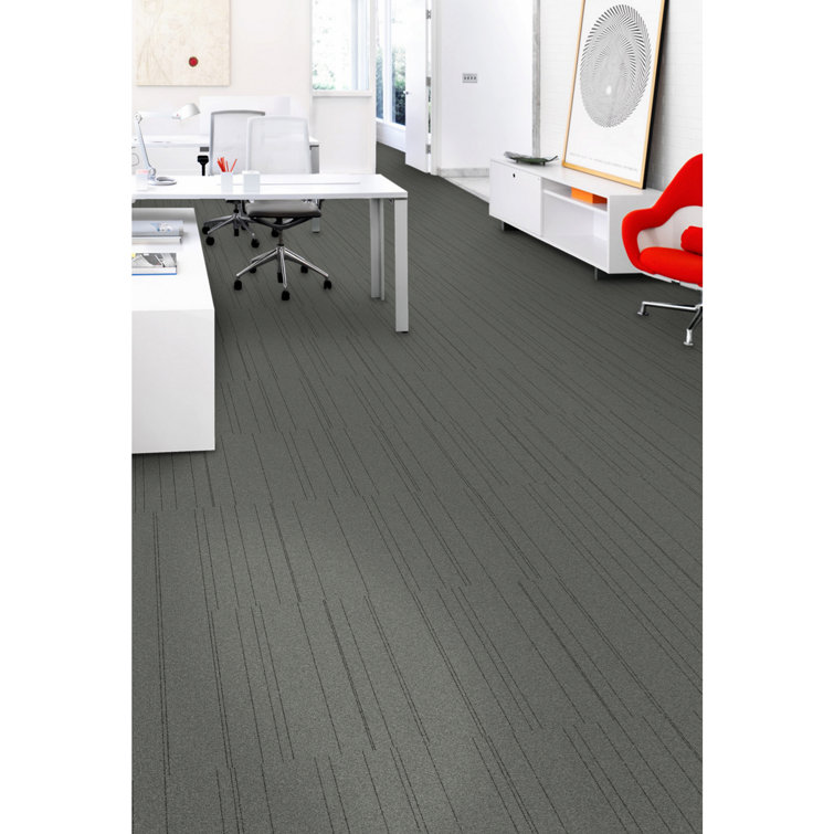 Mohawk Basics 24" x 24" Iron PET Fiber Carpet Tiles