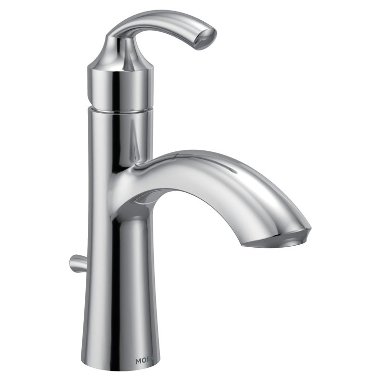 Chrome Single Handle Bathroom Faucet with Deckplate