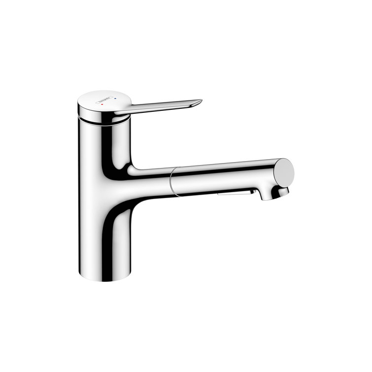 Chrome Modern Pull-Out Spray Kitchen Faucet