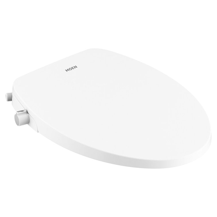 White Non-Electronic Elongated Bidet Seat with Soft-Close Lid