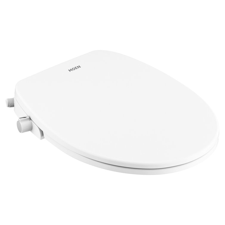 White Non-Electronic Round Bidet Seat with Soft-Close Lid