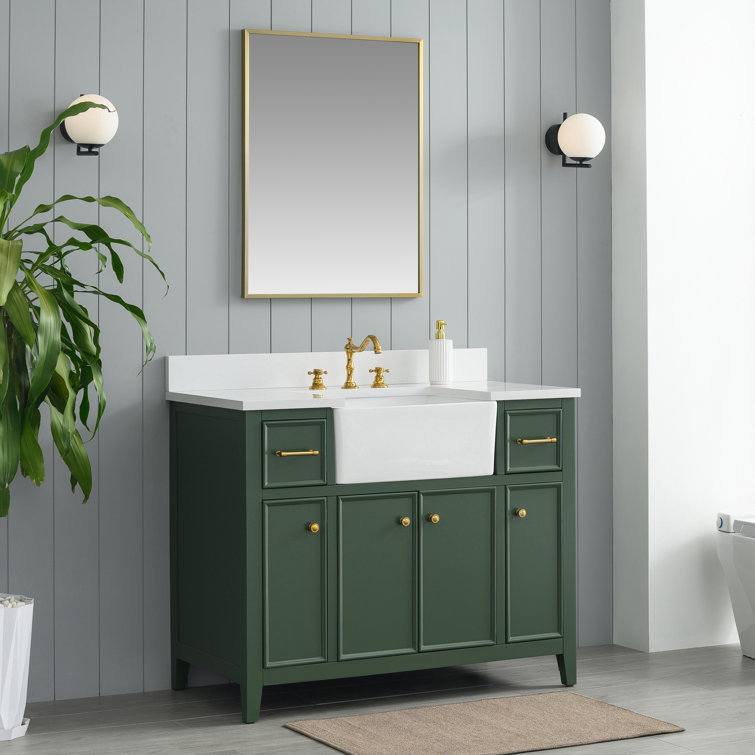 Evergreen 42'' Freestanding Single Bathroom Vanity with Ceramic Sink