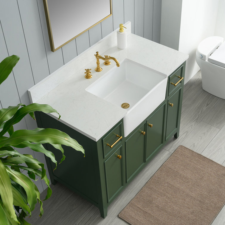 Evergreen 42'' Freestanding Single Bathroom Vanity with Ceramic Sink