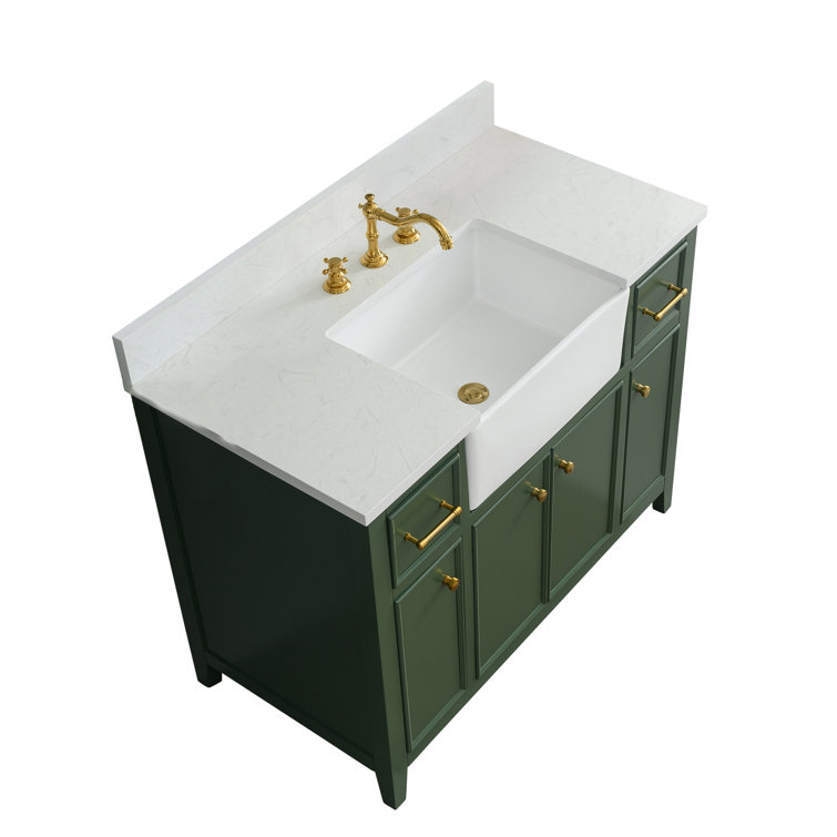 Evergreen 42'' Freestanding Single Bathroom Vanity with Ceramic Sink