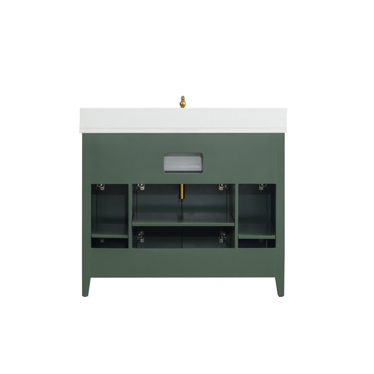 Evergreen 42'' Freestanding Single Bathroom Vanity with Ceramic Sink