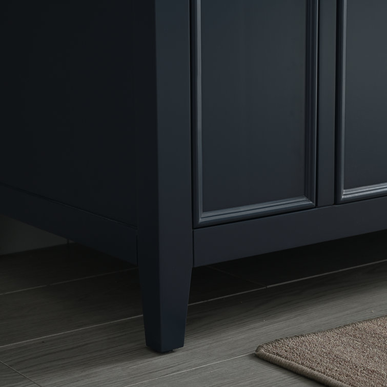 Indigo Blue Single Bathroom Vanity with White Ceramic Sink