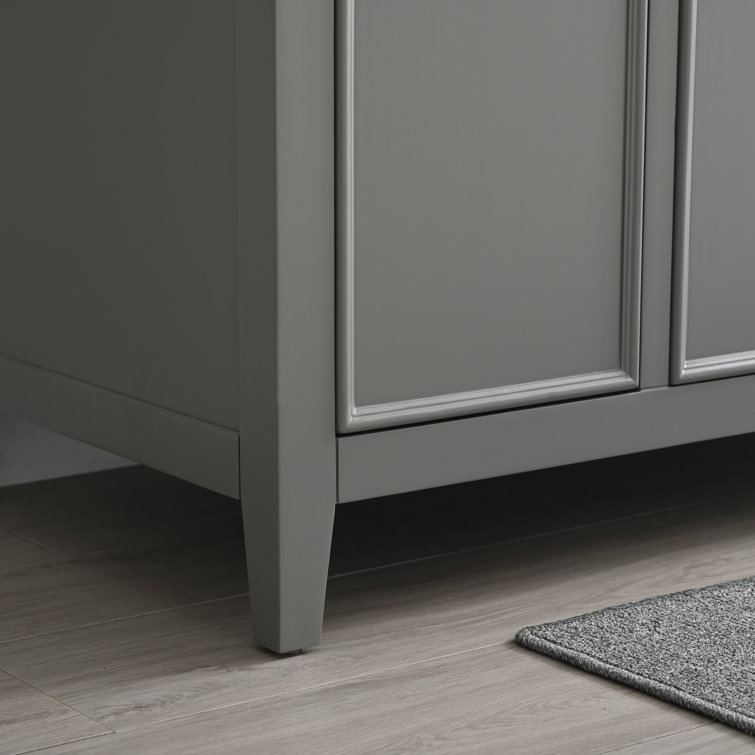 Gray 48'' Single Bathroom Vanity with Stone Countertop