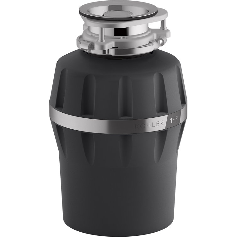 Charcoal Stainless Steel Continuous Feed Garbage Disposal 3/4 HP