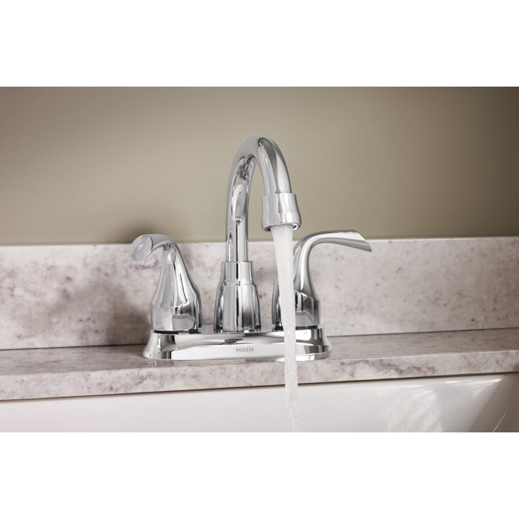 Elegant Idora High Arc Chrome Centerset Bathroom Faucet with Drain Assembly