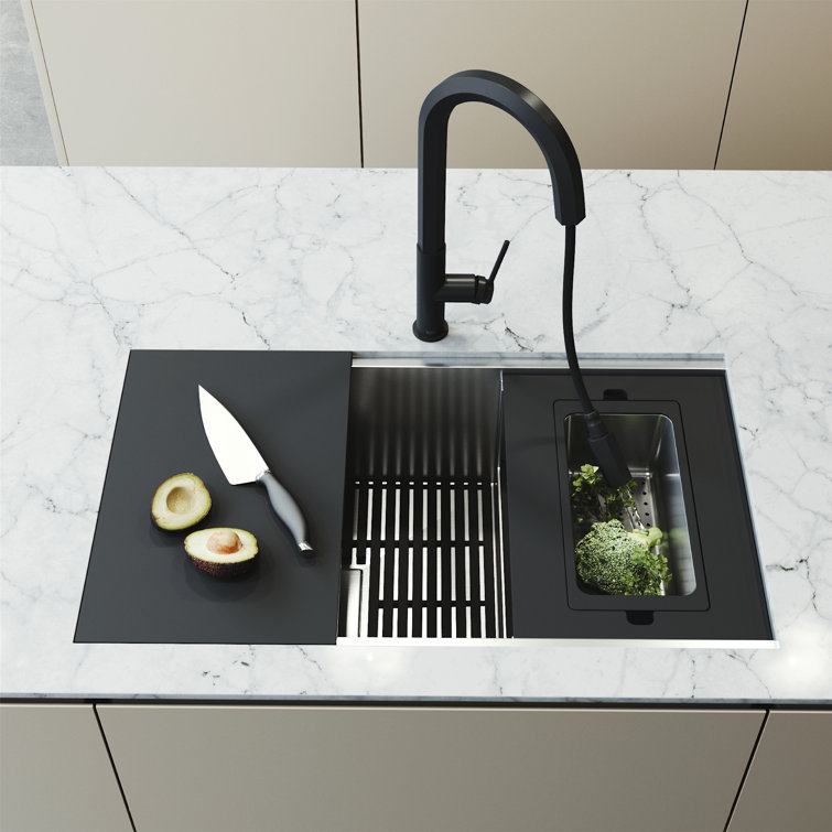 Hampton 34" Stainless Steel Single Bowl Undermount Kitchen Sink