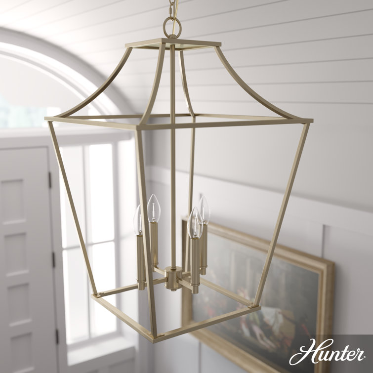 Alturas Gold 4-Light Lantern Pendant with LED