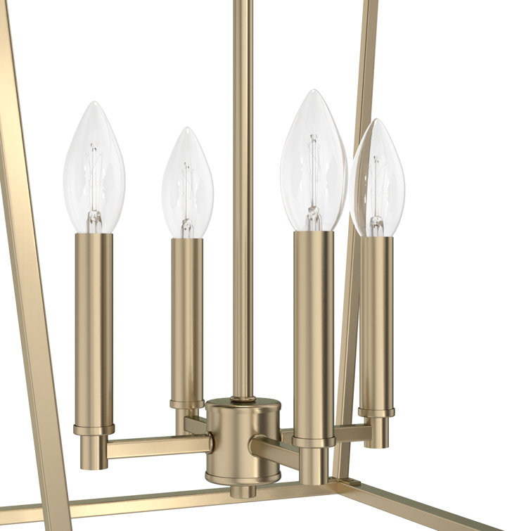 Alturas Gold 4-Light Lantern Pendant with LED