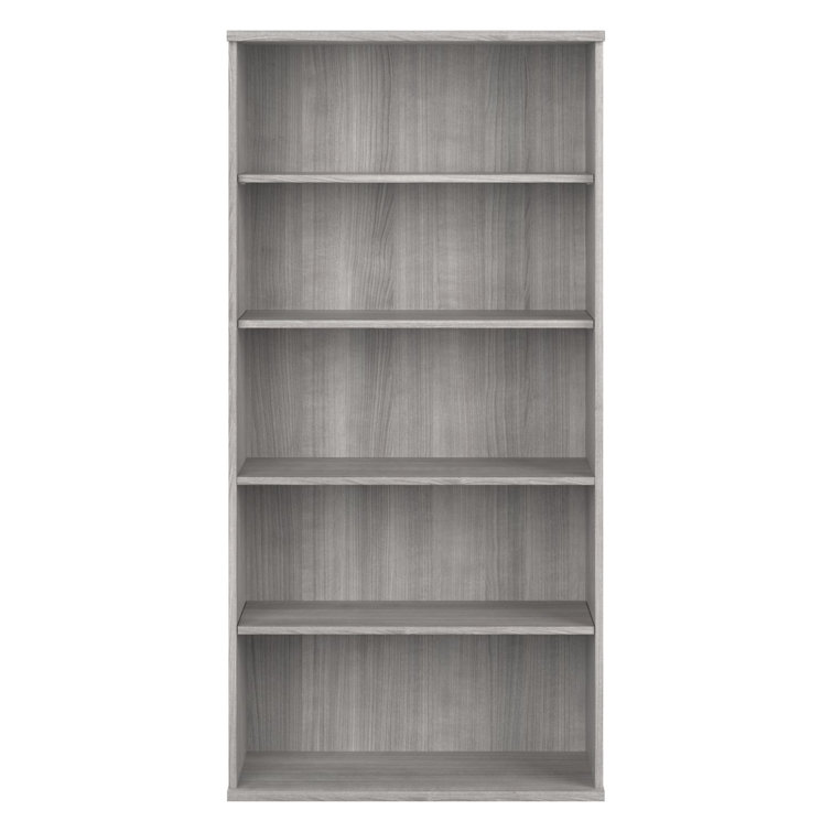Platinum Gray Contemporary 5-Shelf Adjustable Bookcase