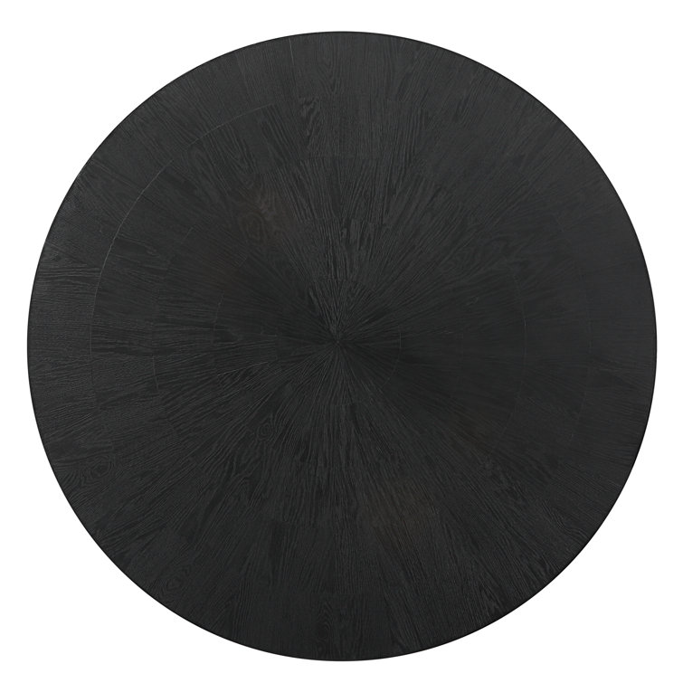 Evalee 60'' Round Black Oak Dining Table