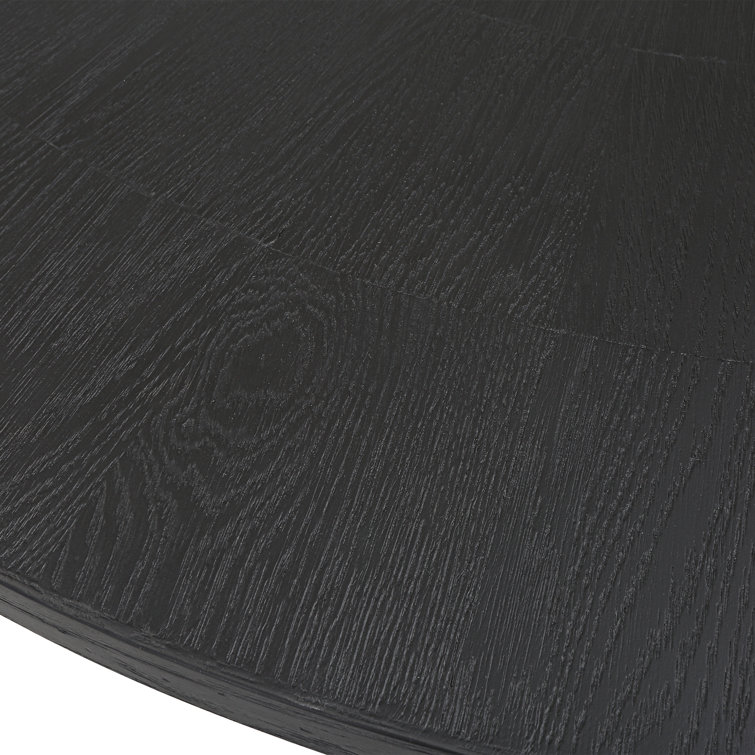 Evalee 60'' Round Black Oak Dining Table