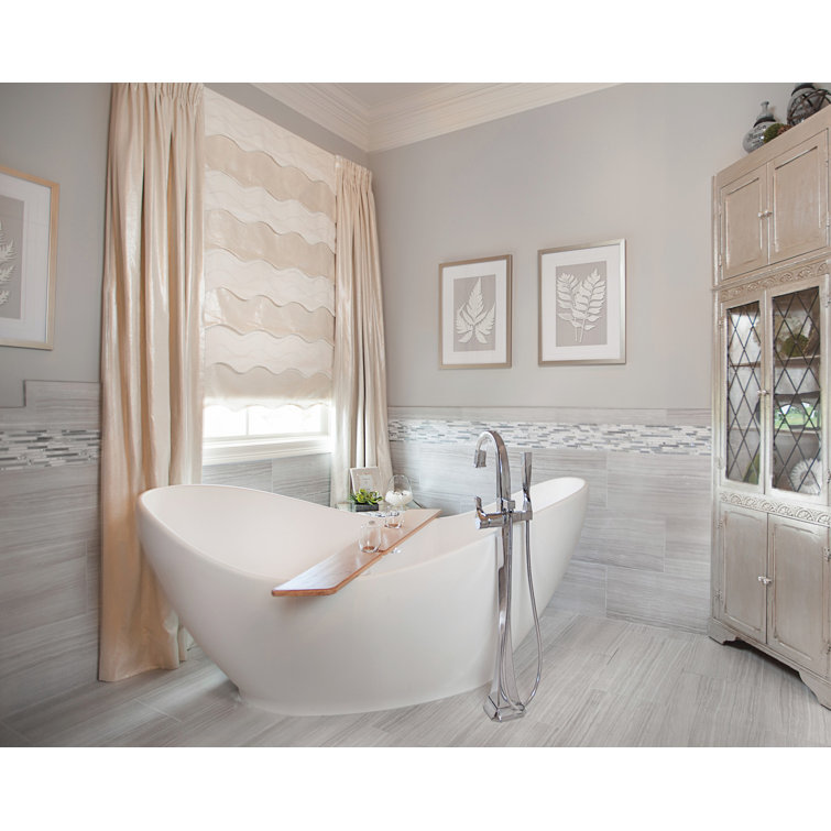 Polished Nickel Single-Handle Freestanding Tub Filler with Handshower
