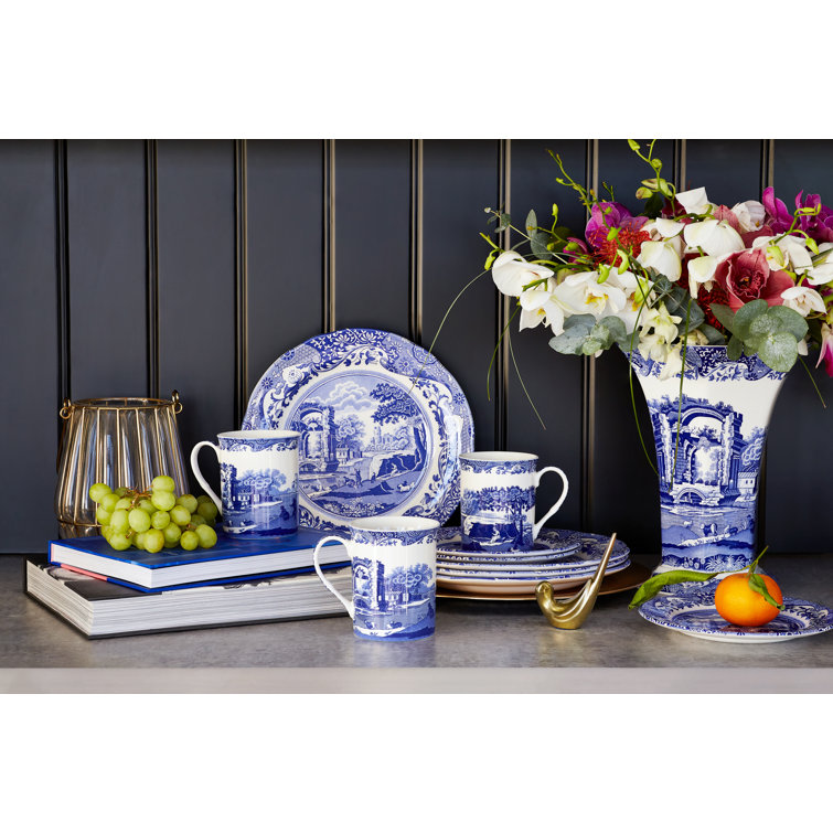 Blue and White Porcelain 12-Piece Dinnerware Set