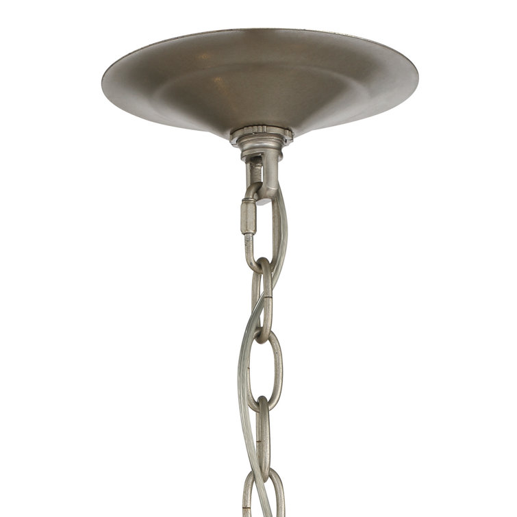 Arwen Silver 26" Classic Crystal Candle Chandelier