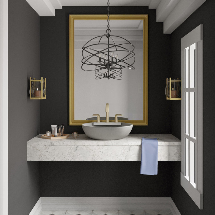 Anson 24" Bronze Iron Geometric Statement Chandelier