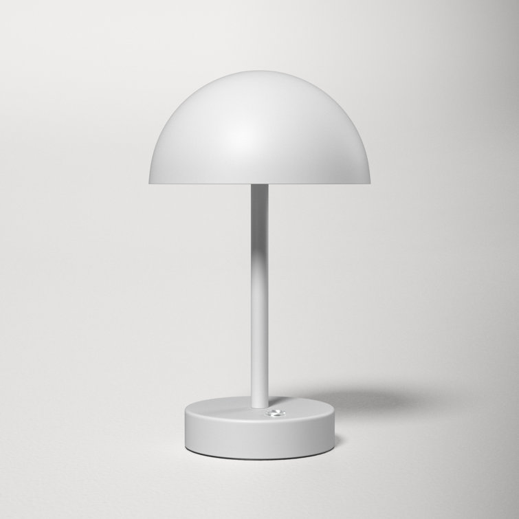 Rowland White Metal USB Rechargeable Table Lamp